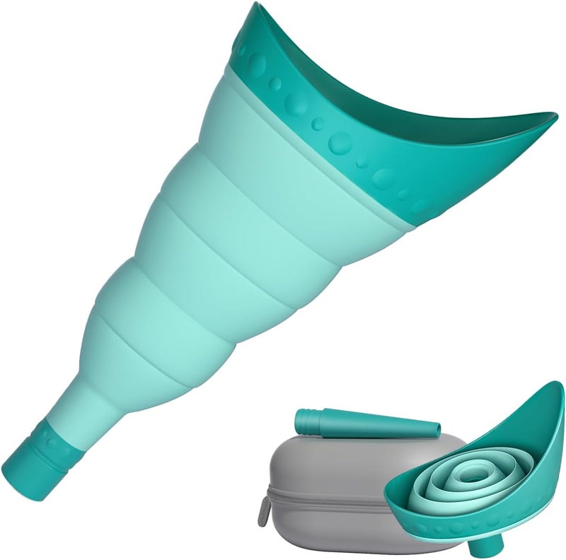 TRIPTIPS Pee Conch Foldable Female Urinal Device Portable Urinal for Women She Pee Cup for Women, Pee Funnel for Women Travel Stand to Pee Womens Urinal Funnel with Tube Case - Image 1